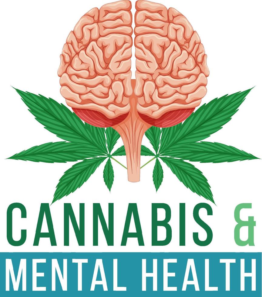 design di banner per cannabis e salute mentale vettore