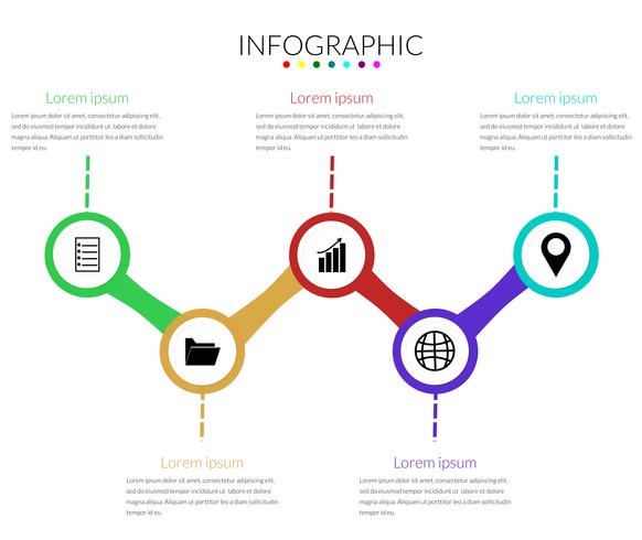 Vettore moderno del cerchio di Infographics