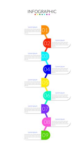 Cronologie infografiche aziendali vettore