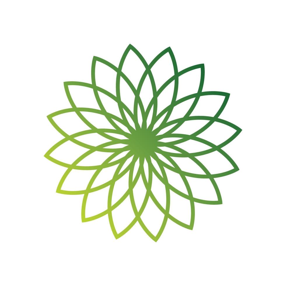 vettore di progettazione di logo ornamento floreale fiore