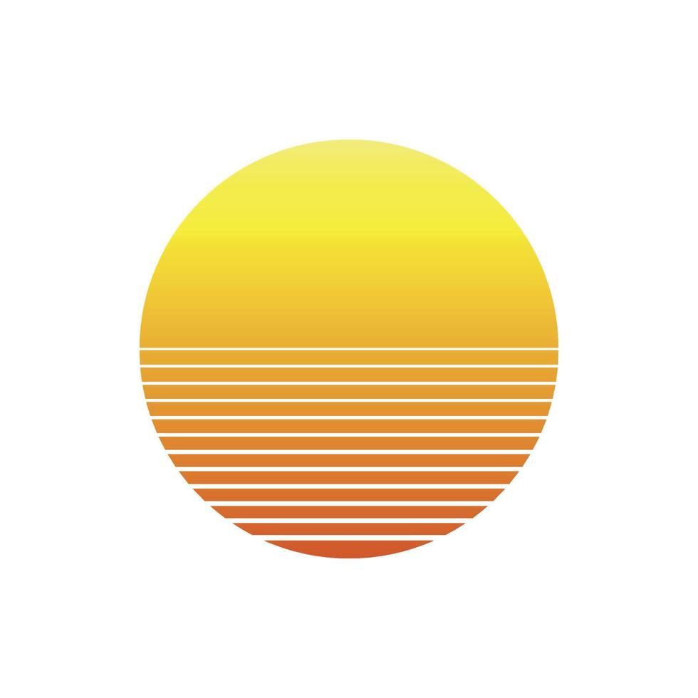 icona del vettore del tramonto