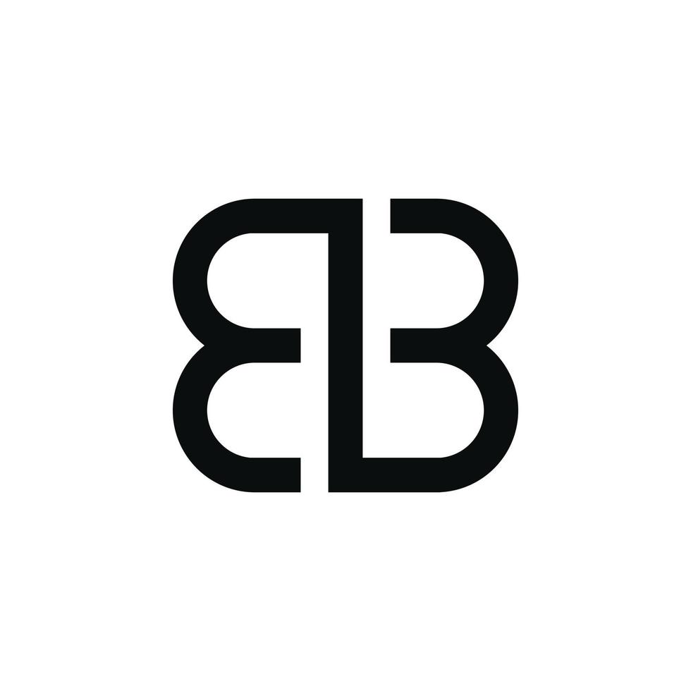 lettera iniziale bb logo design template vettoriale