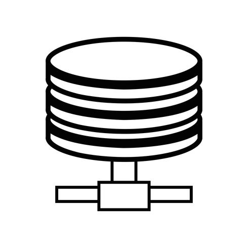 archiviazione dati linea tecnologia hard disk vettore