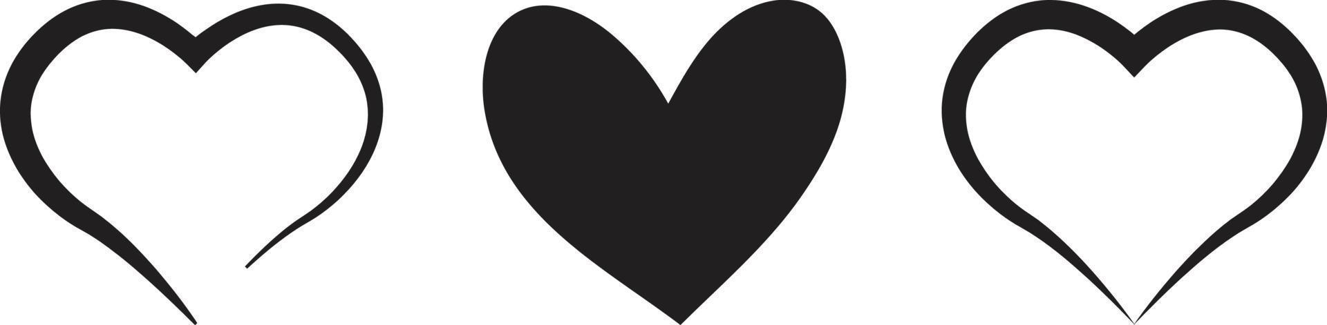 vettore icona cuore. simbolo d'amore perfetto. segno di san valentino, emblema isolato su sfondo bianco, stile piatto per grafica e web design,