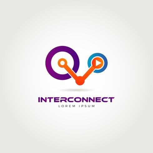 Logo di connessione vettore