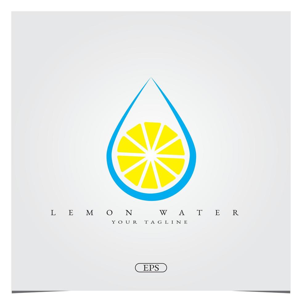 logo design logo acqua limone premium elegante modello vettoriale eps 10