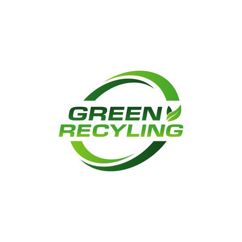 Logo di riciclaggio verde vettore