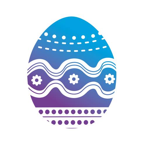 linea uova di Pasqua alla celebrazione tradizionale vettore