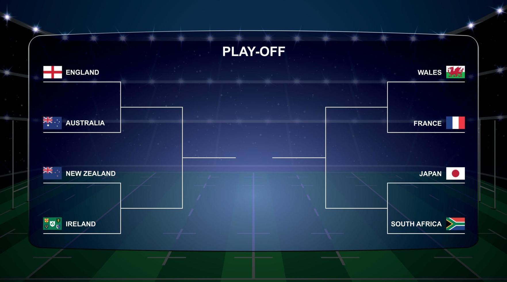 girone del torneo di rugby vettore