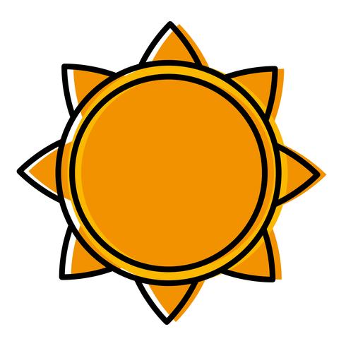 immagine dell&#39;icona del sole vettore