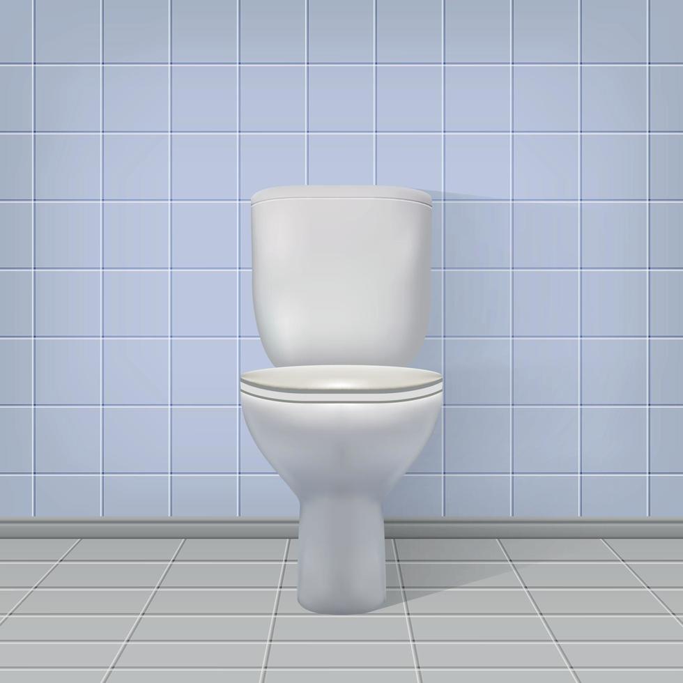 sfondo interno realistico della toilette. vettore