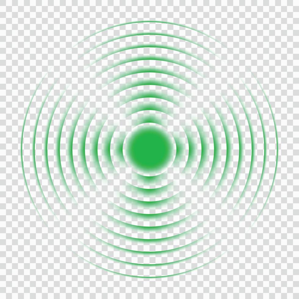 icona dell'onda sonora di ricerca sonar. vettore