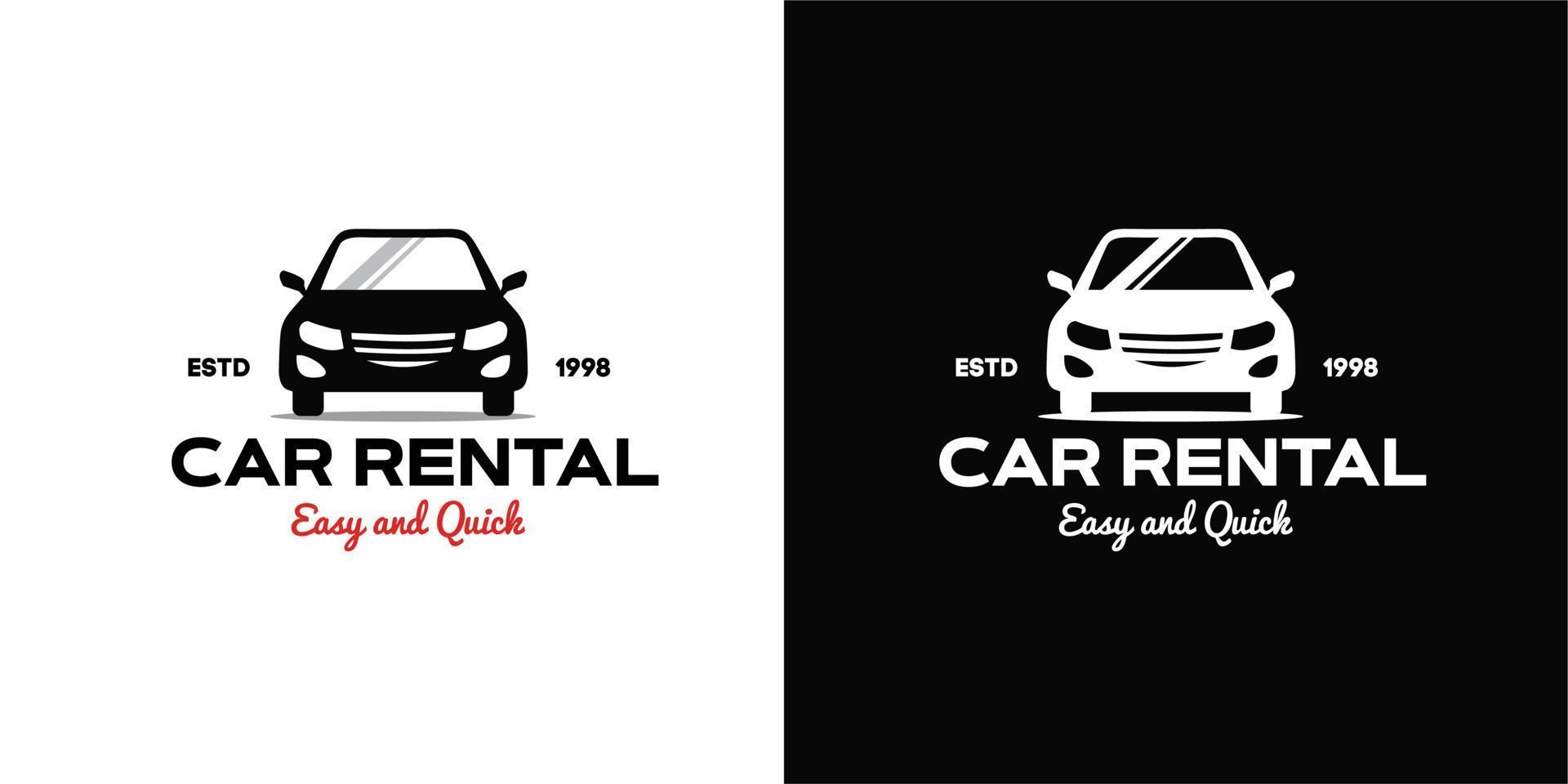illustrazione grafica vettoriale della silhouette di un'auto nera buona per il noleggio del trasporto auto logo vintage per l'agenzia di viaggi