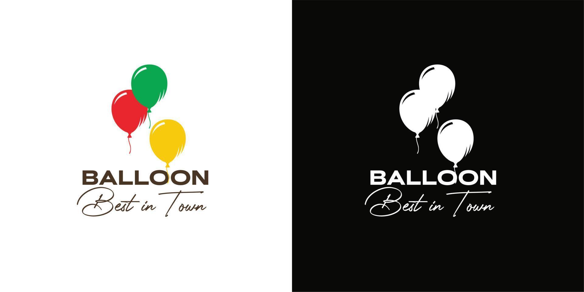illustrazione grafica vettoriale di palloncini colorati che volano bene per il logo vintage del negozio di prodotti a palloncino
