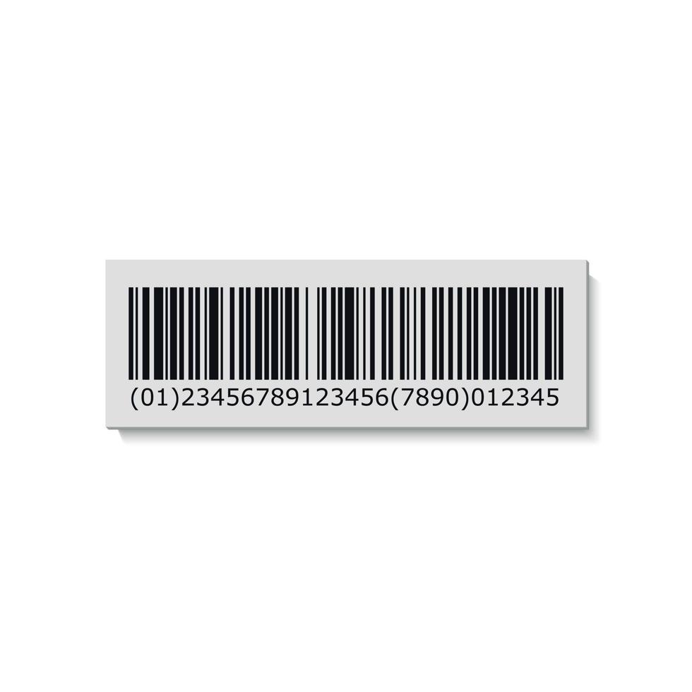 etichetta adesiva con codice a barre. illustrazione vettoriale