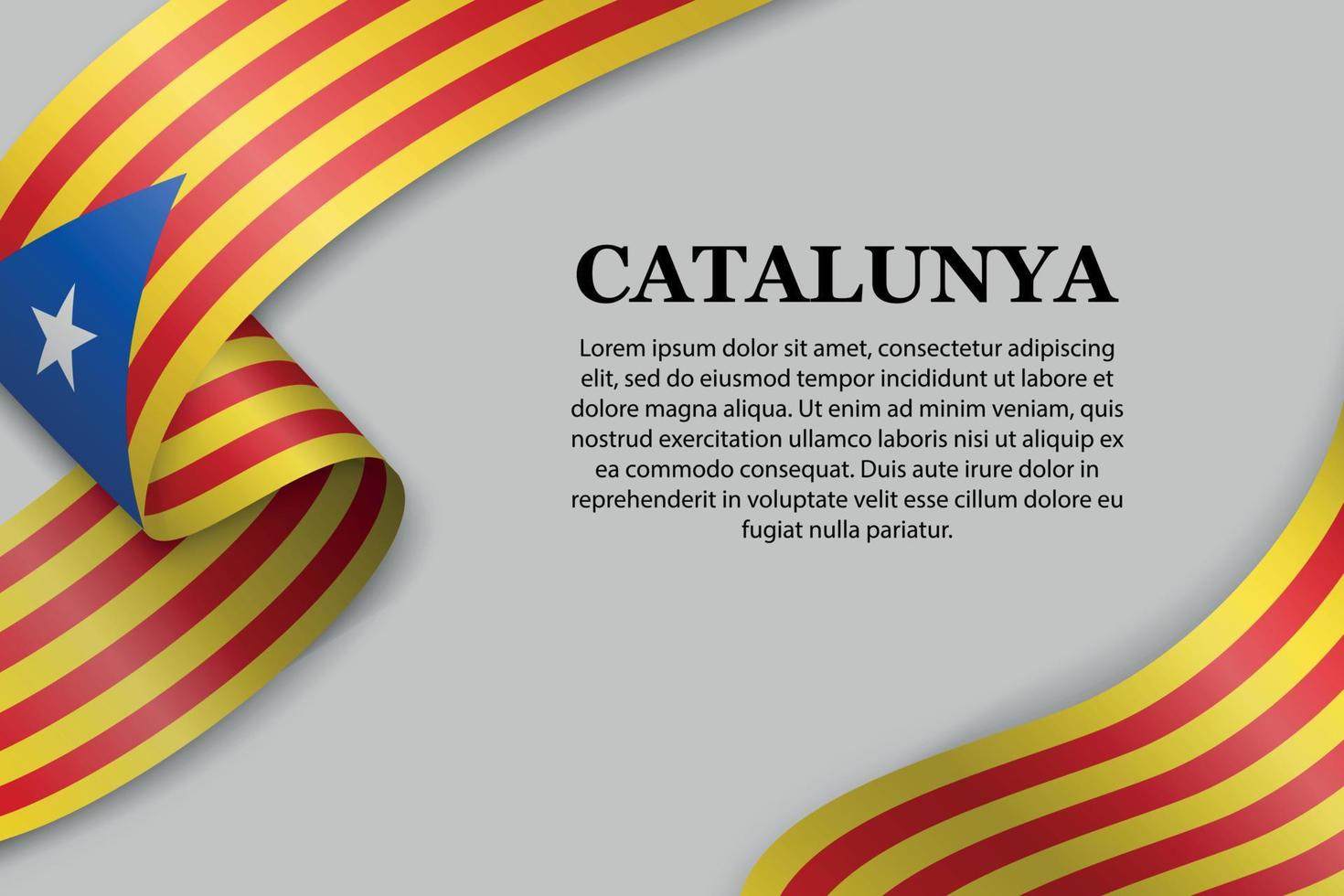 sventolando la bandiera dell'indipendente catalano - estelada vettore