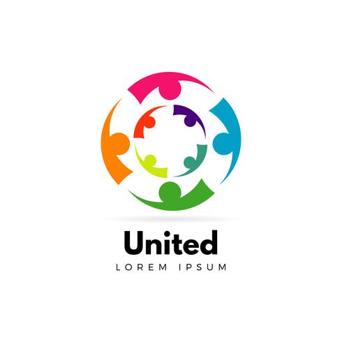 Logo colorato unità vettore