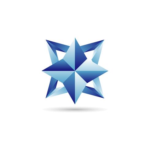 Logo stella blu vettore