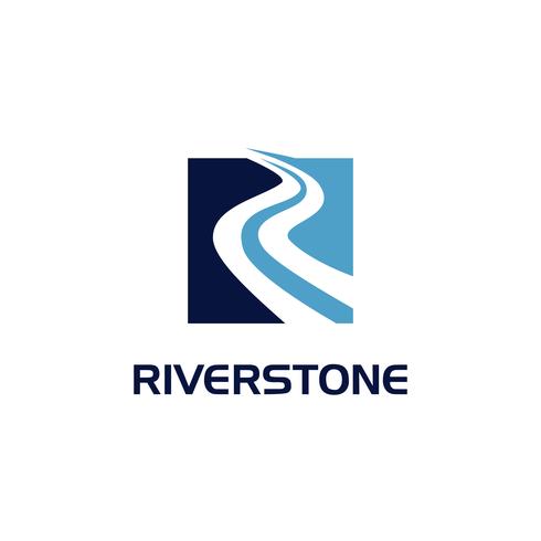 Logo piatto Blue River vettore