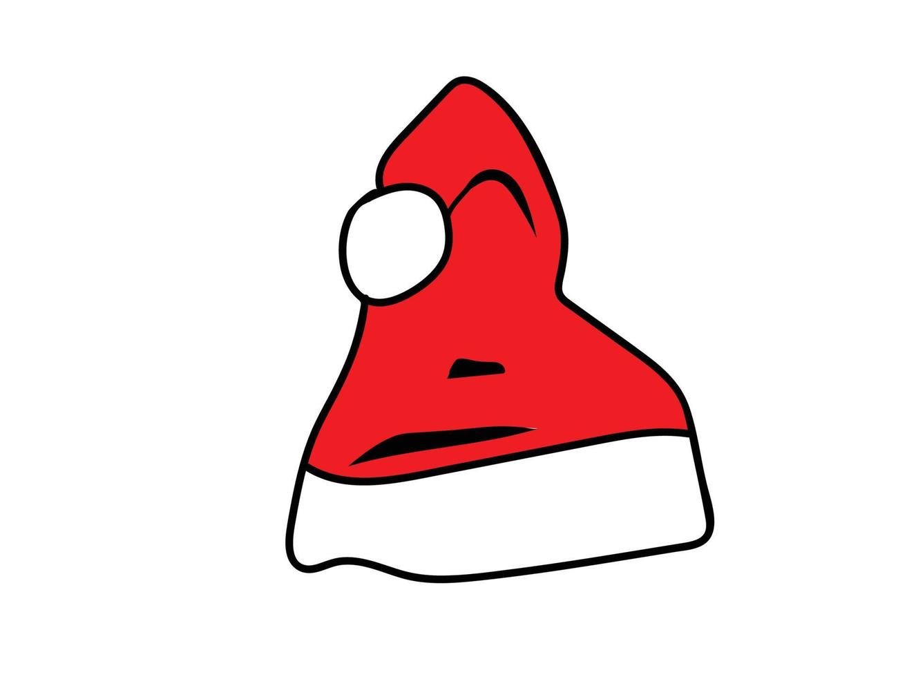cappello di Natale su sfondo isolato vettore
