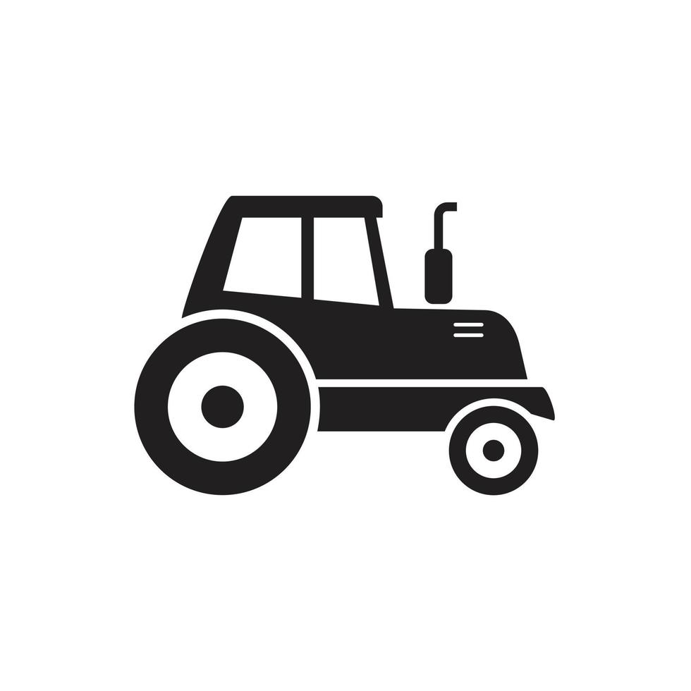 illustrazione vettoriale piatta del simbolo dell'icona del trattore per la progettazione grafica e web.