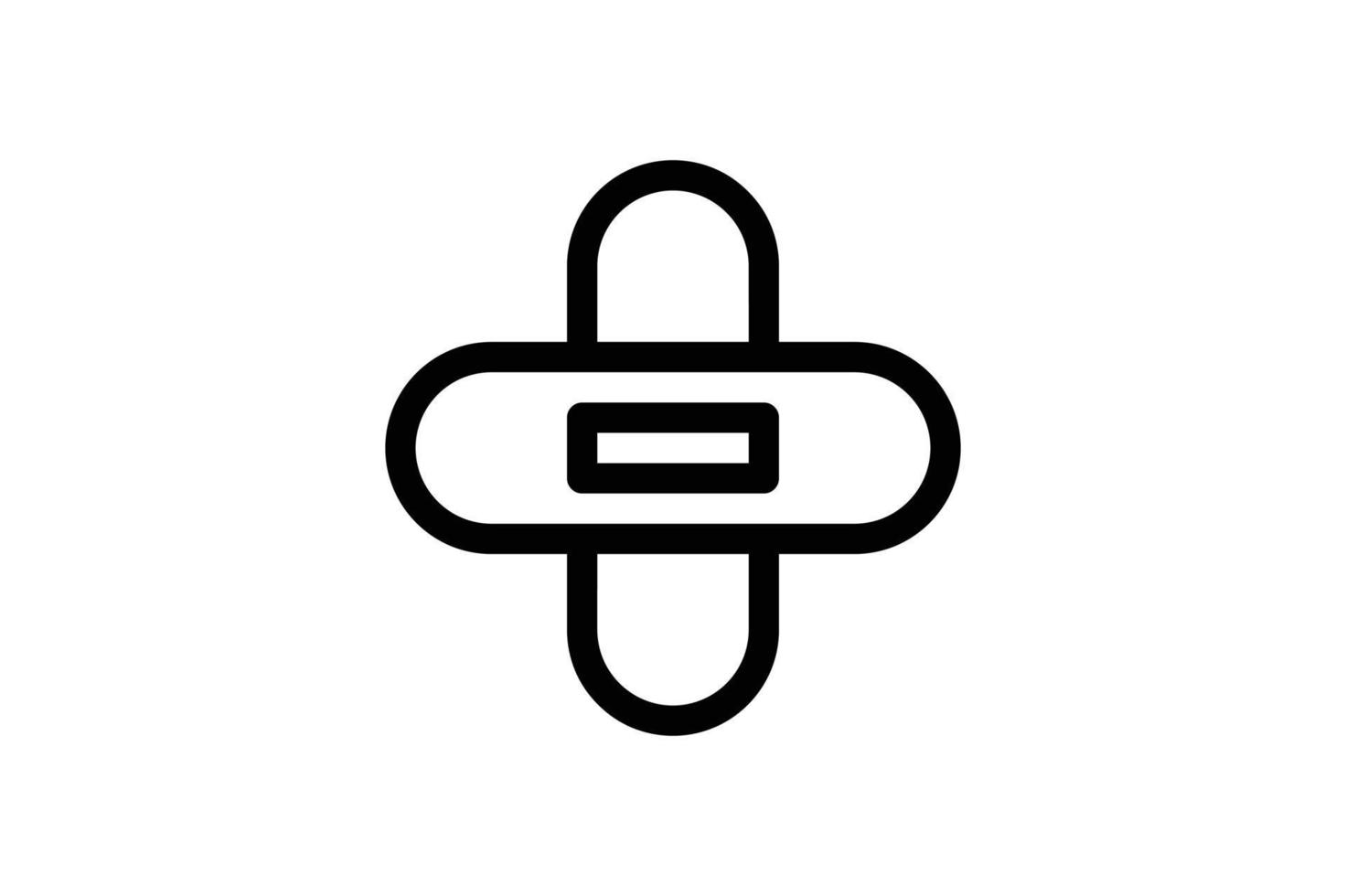 icona della fasciatura medica stile linea gratis vettore