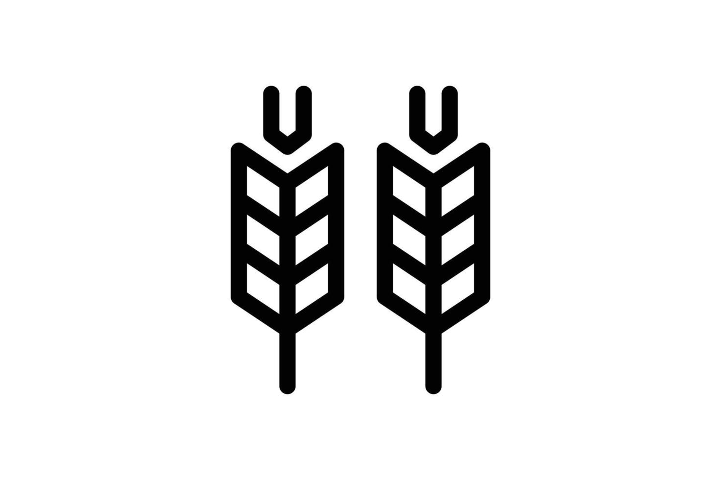 icona di riso stile della linea agricola gratuito vettore