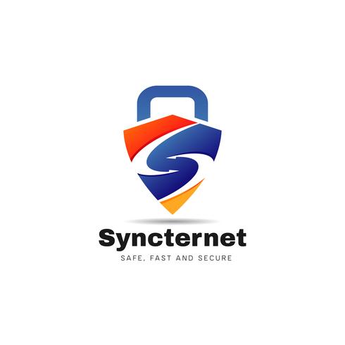 Logo di sicurezza di Internet vettore