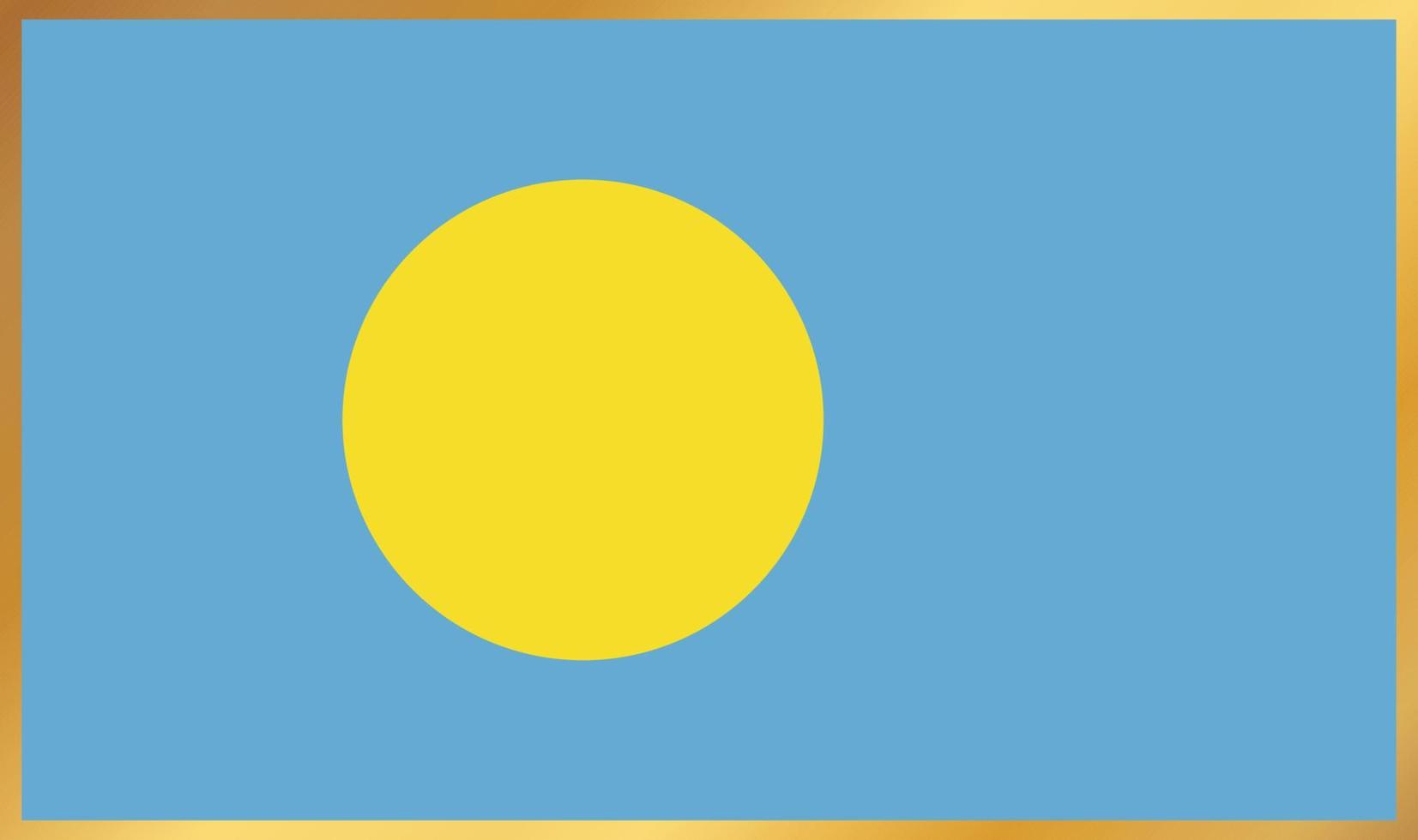 bandiera di palau, illustrazione vettoriale