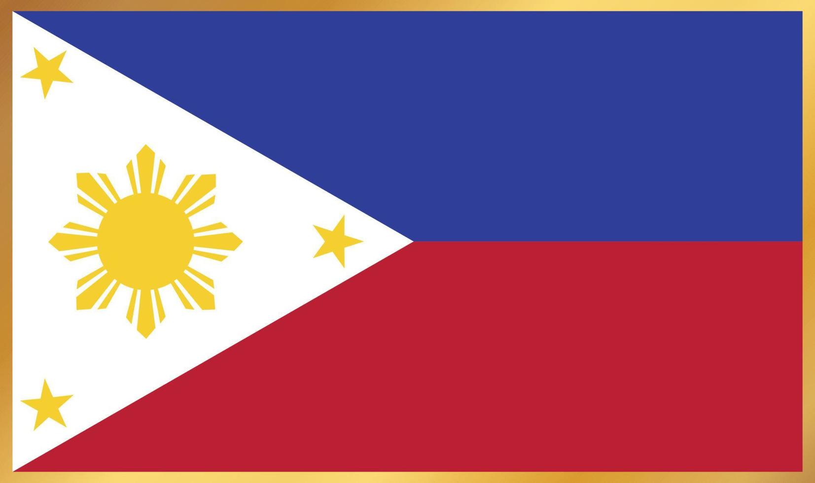 bandiera delle filippine, illustrazione vettoriale