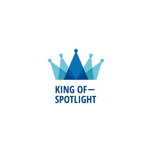 Logo Blue Crown King a strati vettore