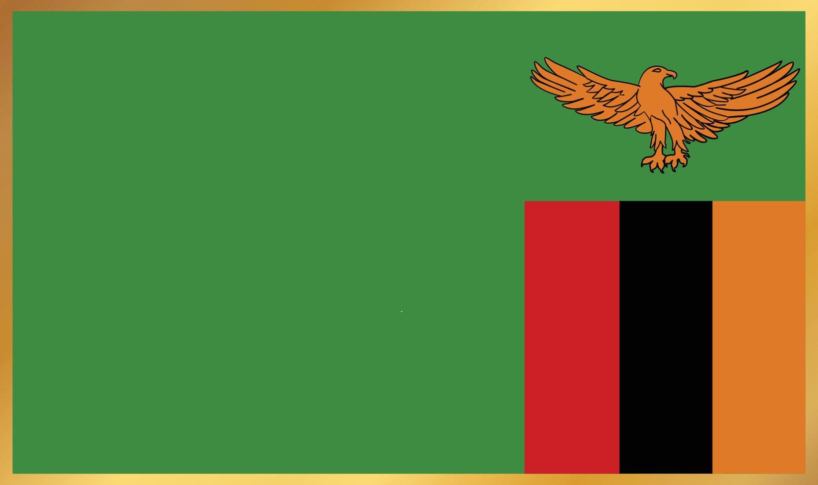 bandiera dello zambia, illustrazione vettoriale