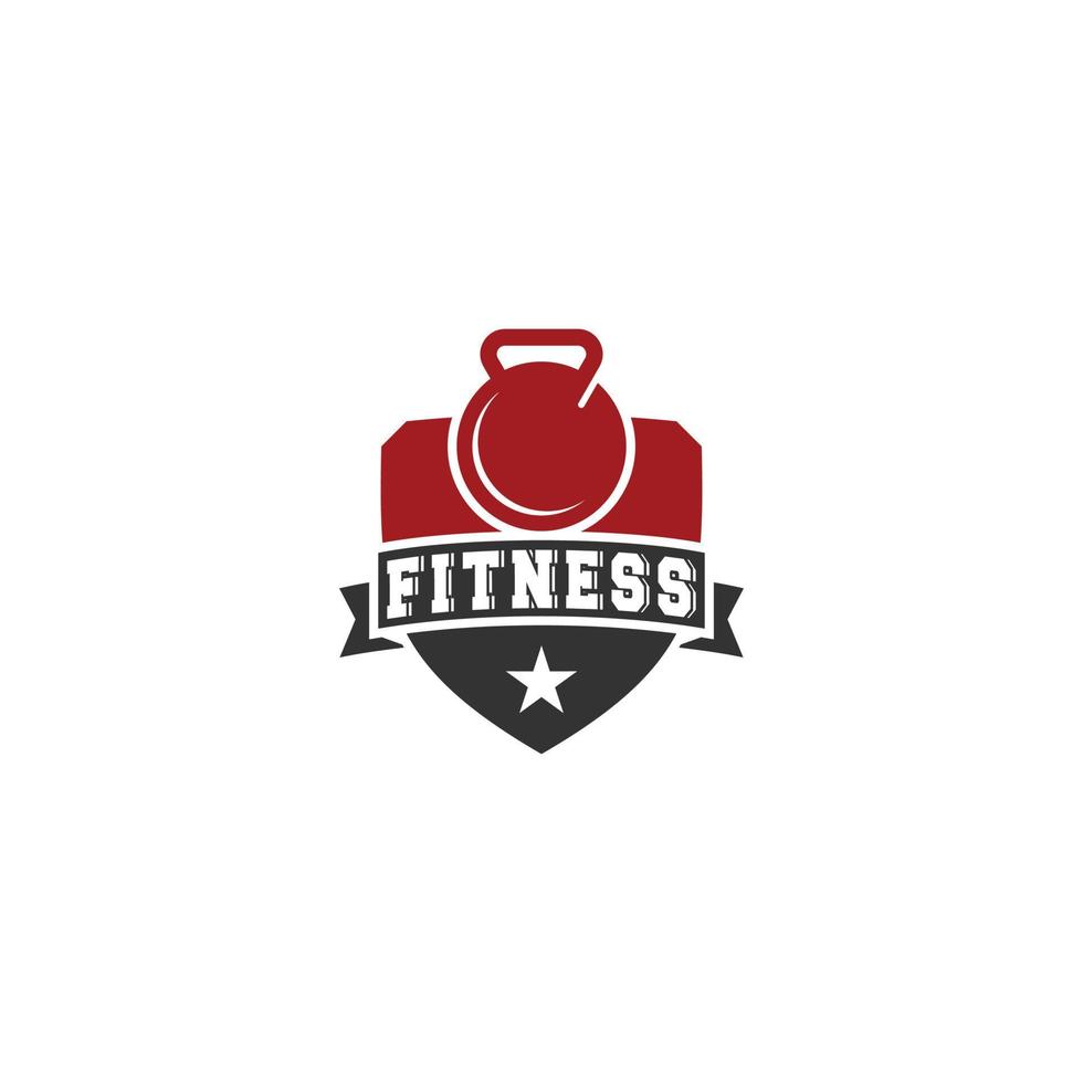 vettore modello logo fitness, icona in sfondo bianco
