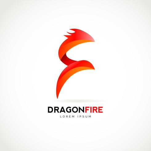 Logo Dragon Fire vettore