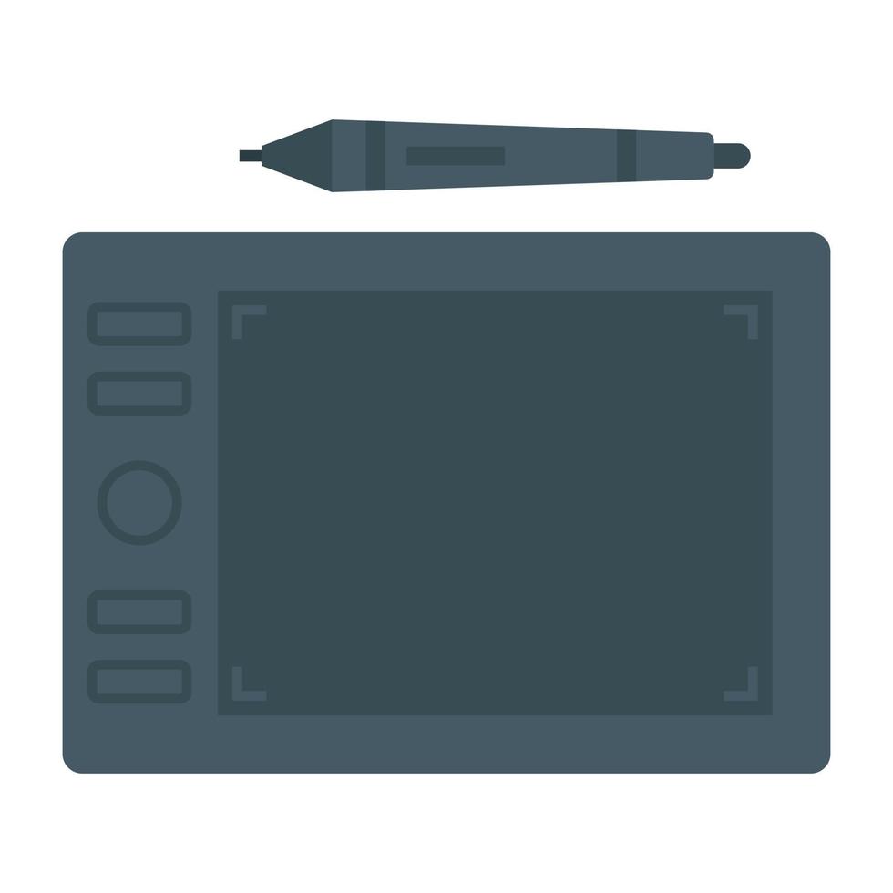 icona di stile piatto modificabile alla moda della scheda grafica vettore