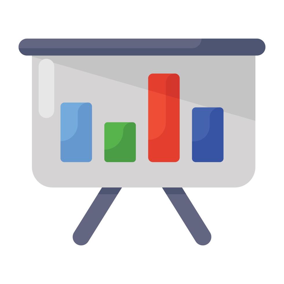 vettore di presentazione aziendale, icona di analisi statistica