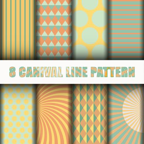 8 Carnevale linea pattern di sfondo vettore