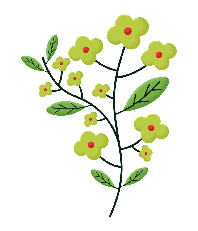 ramo di fiori verdi vettore