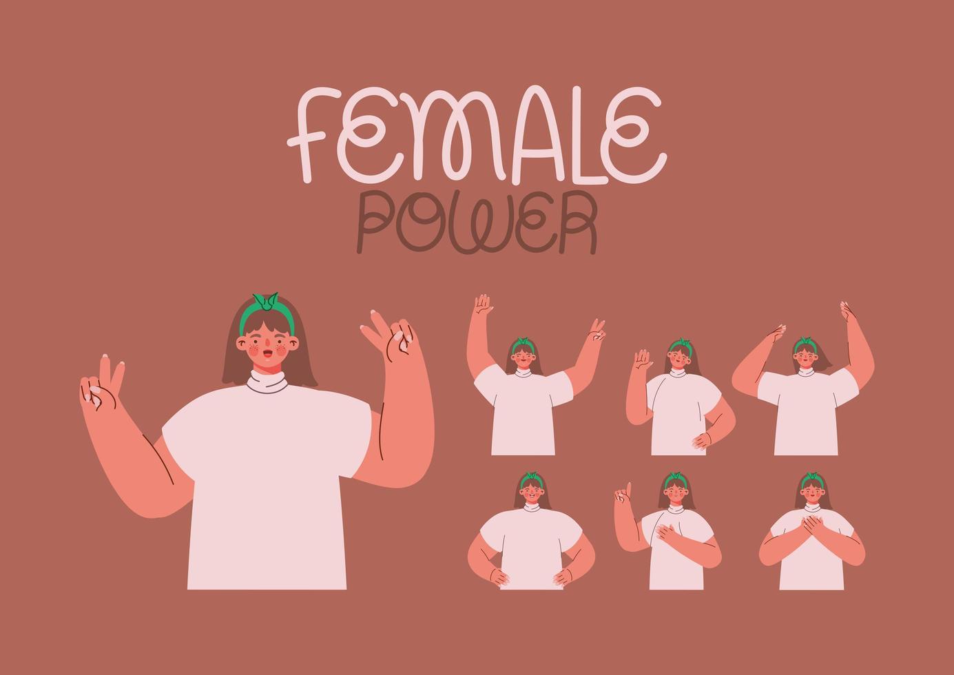 carta potere femminile vettore