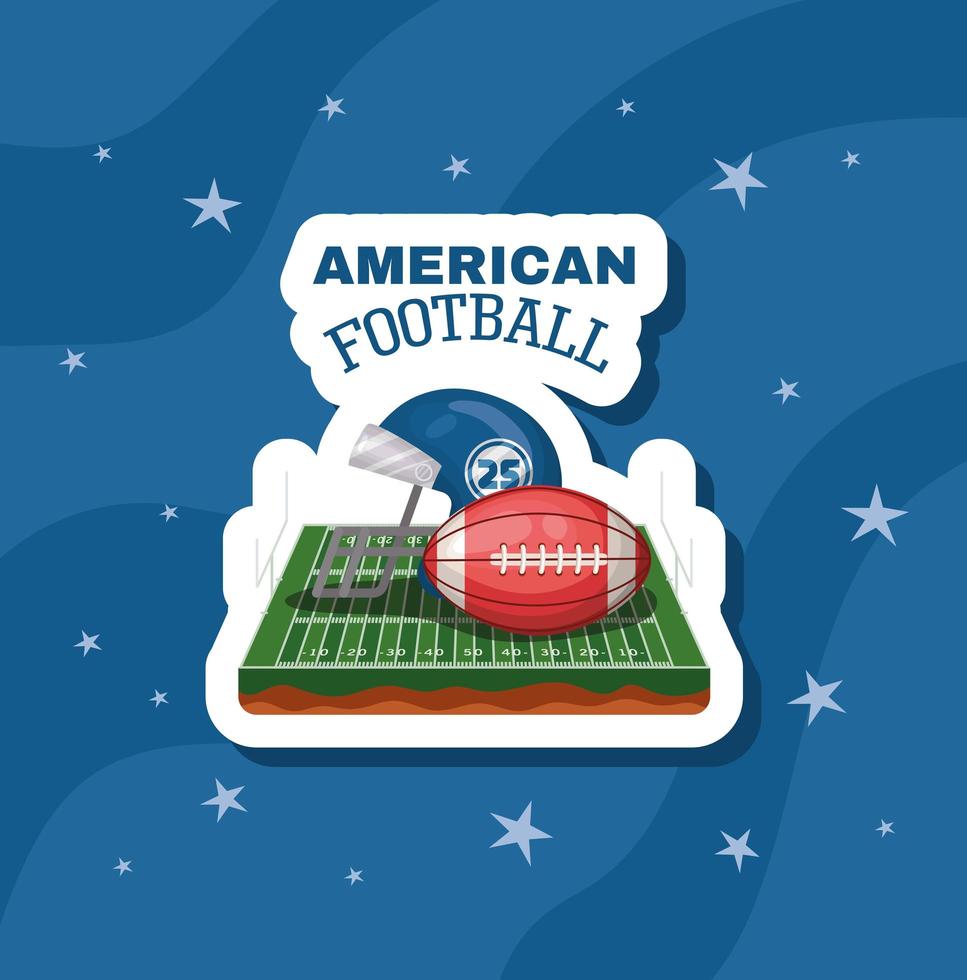 illustrazione di football americano vettore