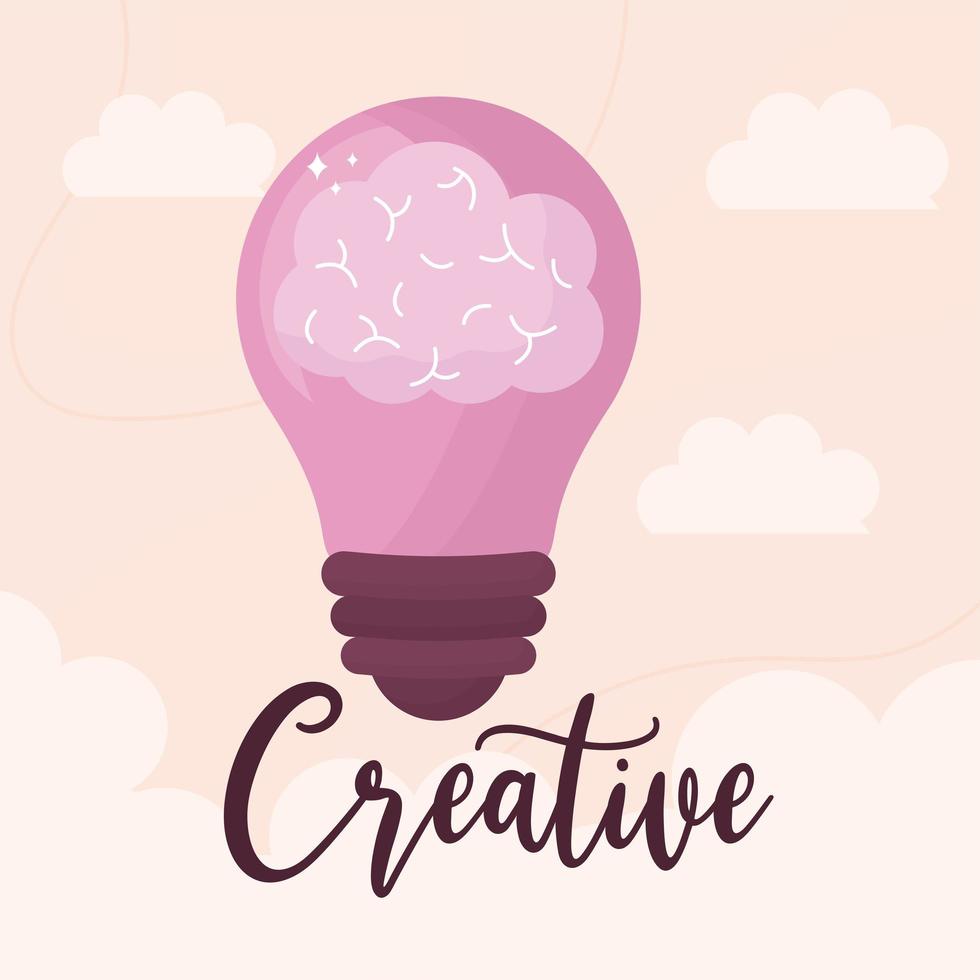 poster di un'idea creativa vettore