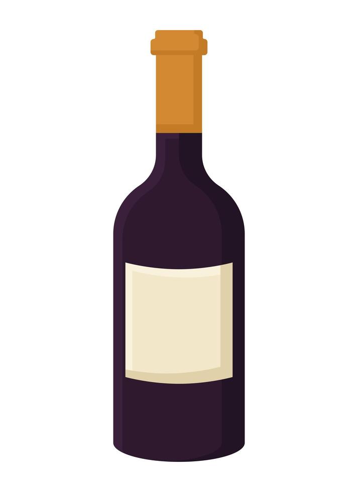 illustrazione della bottiglia di vino vettore