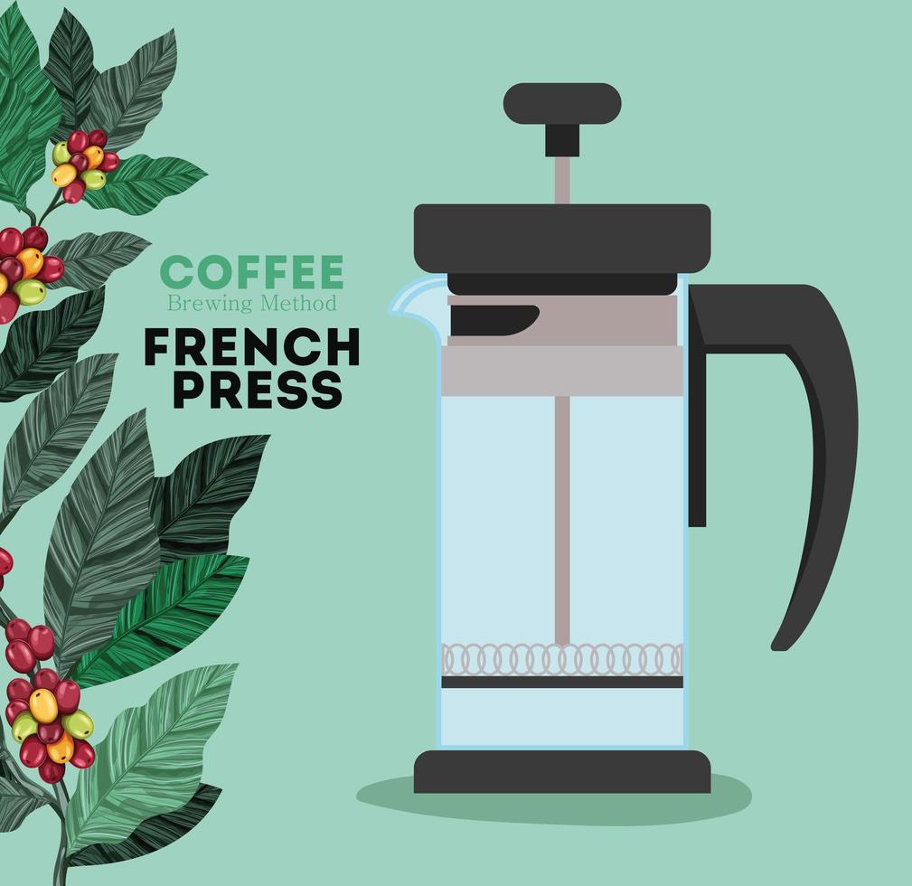 poster della stampa francese del caffè vettore