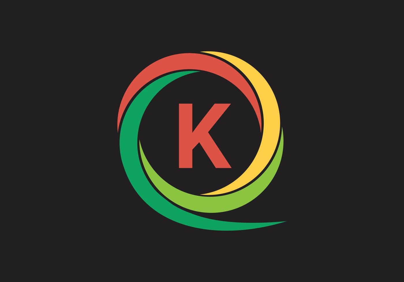 k logo lettera design immagine vettoriale