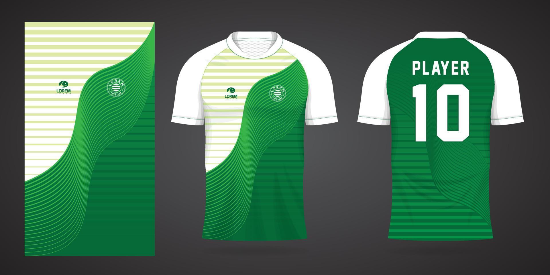 modello di design in jersey di maglia sportiva verde vettore