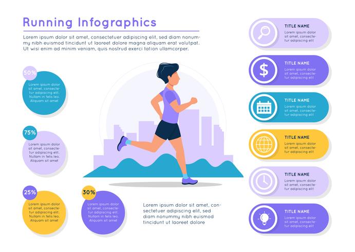 Esecuzione di infografiche. vettore