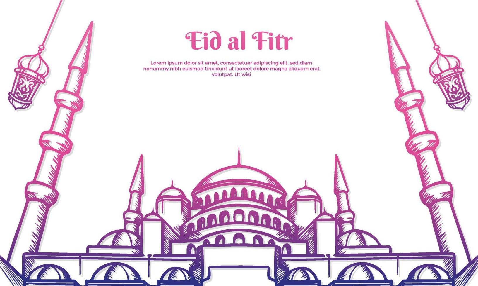 sfondo eid al fitr vettore