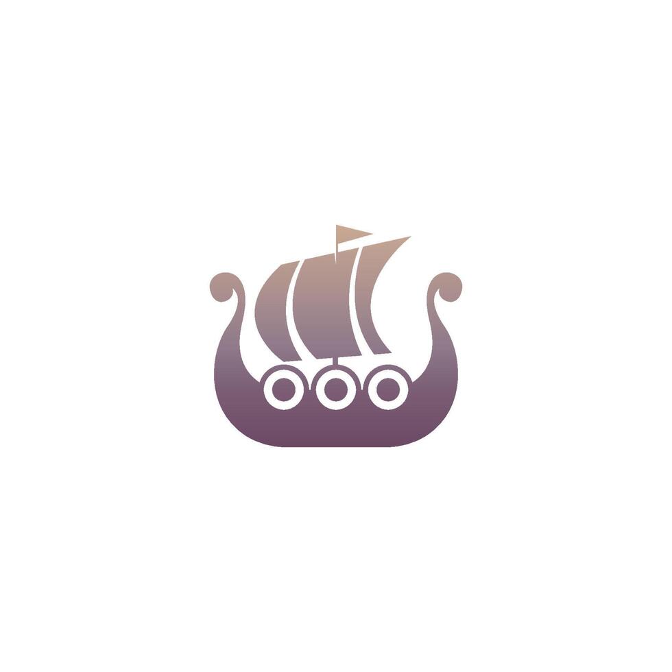 illustrazione vettoriale del disegno dell'icona del logo della barca a vela