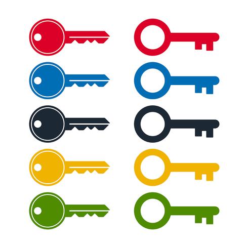 Set di icone chiave vettore