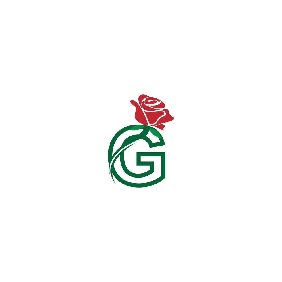 lettera g con modello vettoriale logo icona rosa